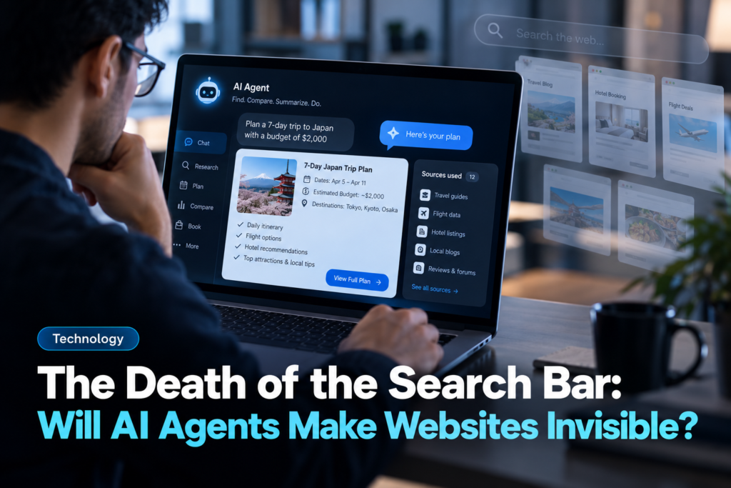 The Death of the Search Bar: Will AI Agents Make Websites Invisible?