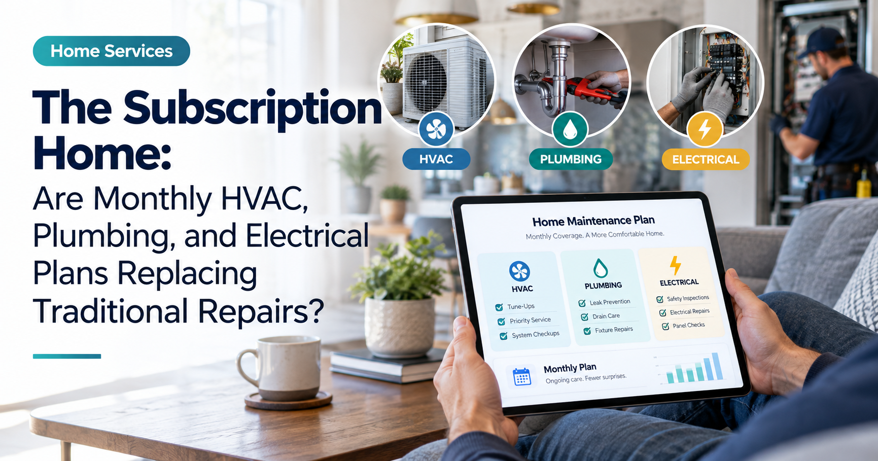 The Subscription Home: Are Monthly HVAC, Plumbing, and Electrical Plans Replacing Traditional Repairs?