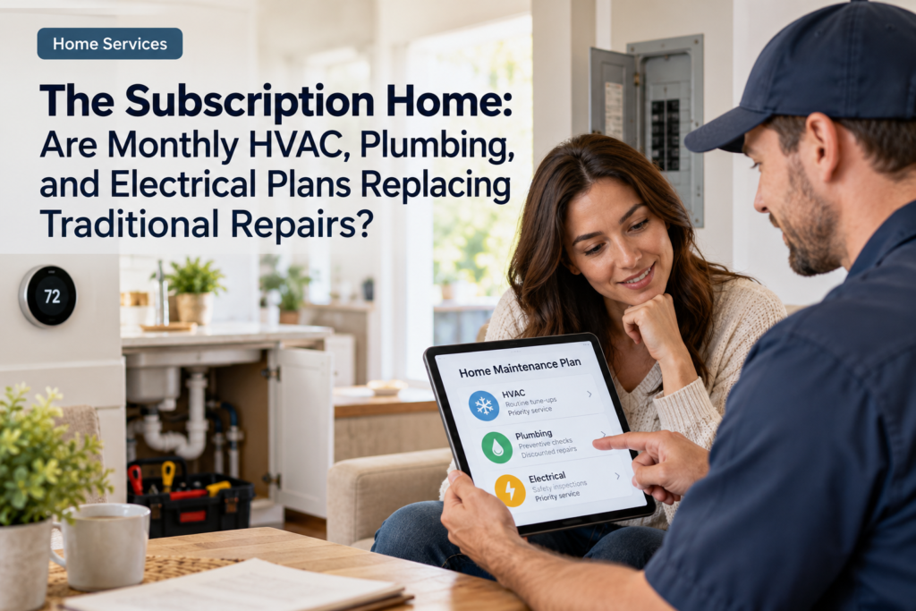 The Subscription Home: Are Monthly HVAC, Plumbing, and Electrical Plans Replacing Traditional Repairs?